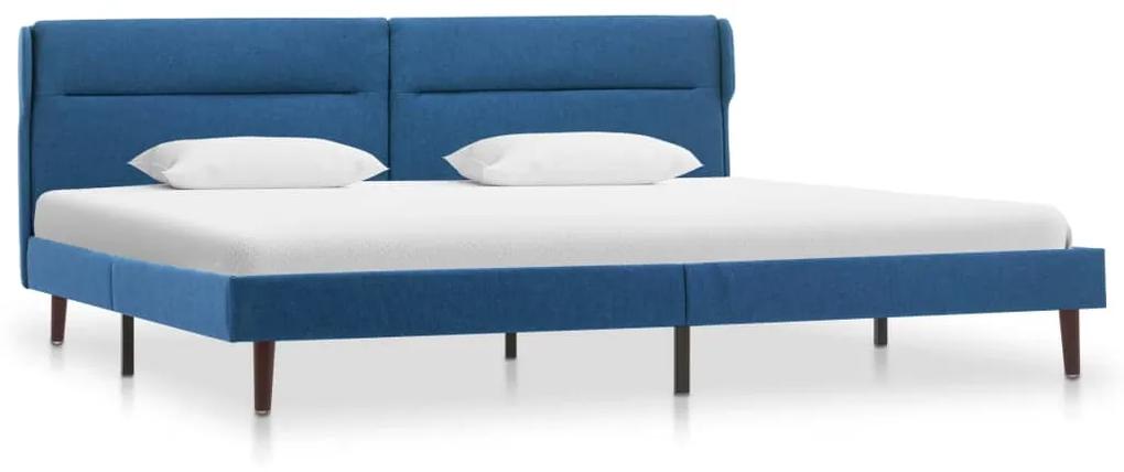 286870 vidaXL Estrutura de cama em tecido azul 180x200 cm