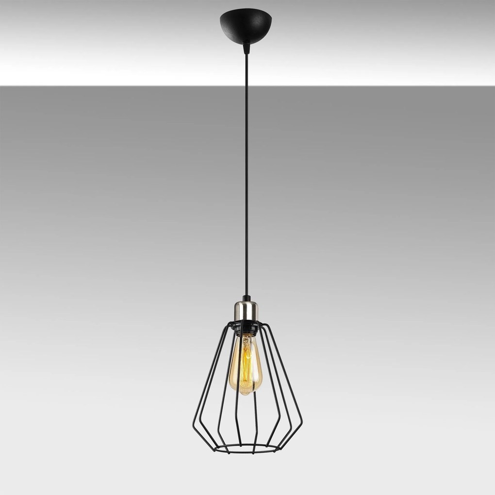 **** Candeeiro Suspenso Kese – Preto – Ø20 cm x 126 cm
**