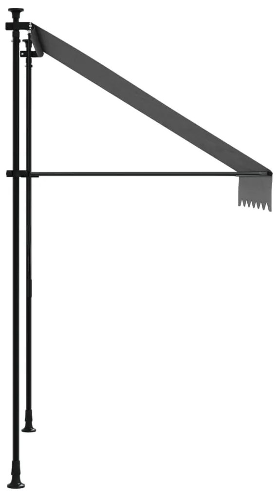 Toldo retrátil 150x150 cm tecido e aço antracite