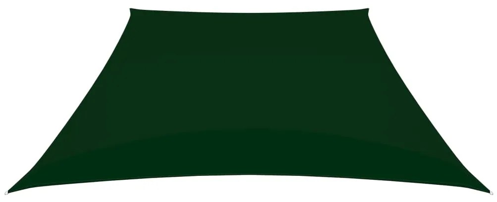 Para-sol vela tecido oxford trapézio 2/4x3 m verde-escuro