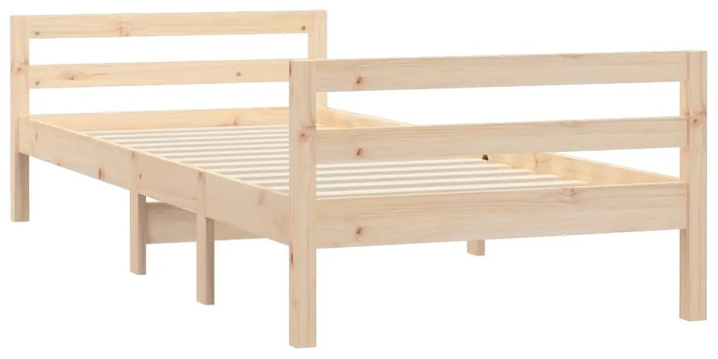 Cama sem colchão 75x190 cm madeira de pinho maciça