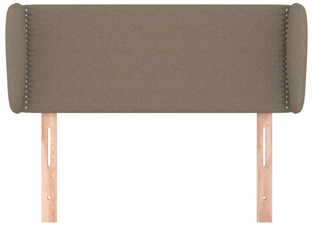 Cabeceira cama abas tecido 103x23x78/88 cm cinzento-acastanhado