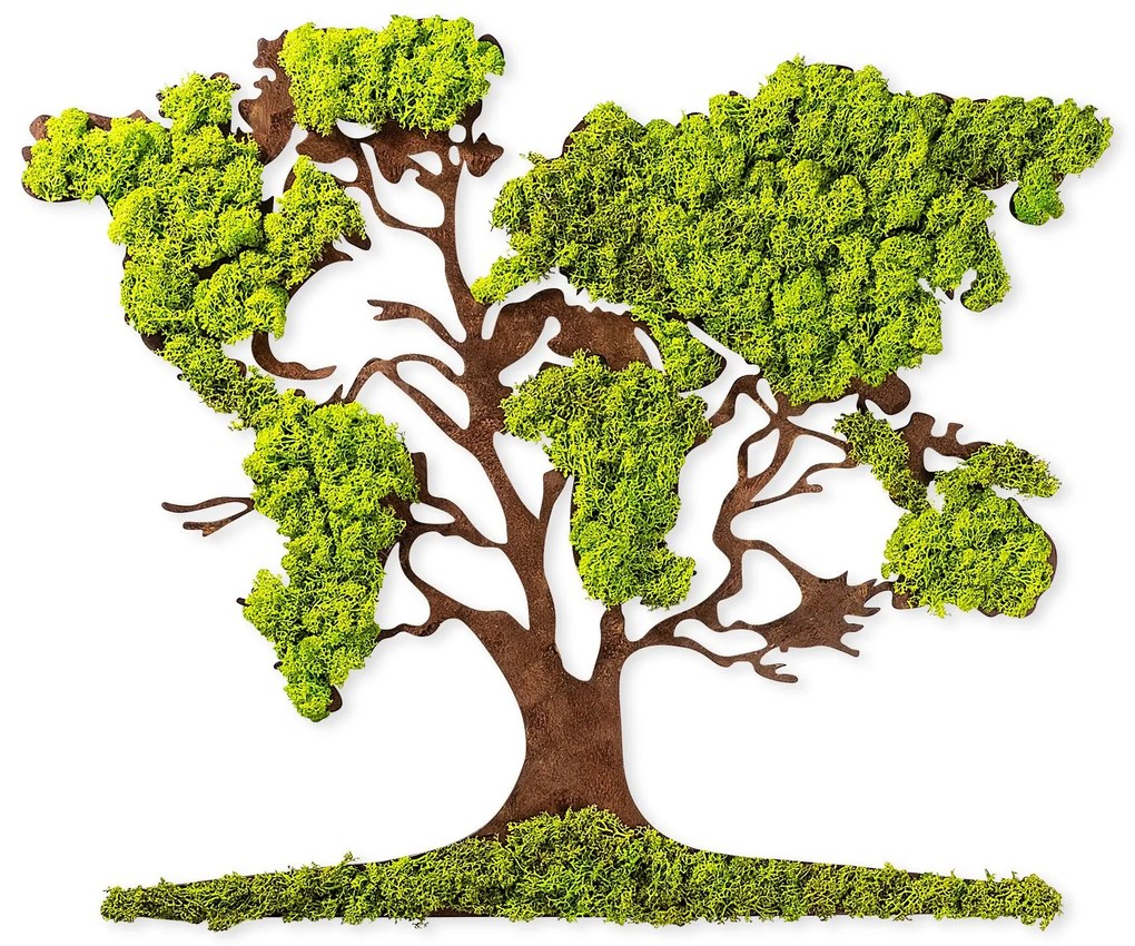 Acessório Decorativo de Parede Tree – Verde/ Castanho – 71 x 1 x 59 cm