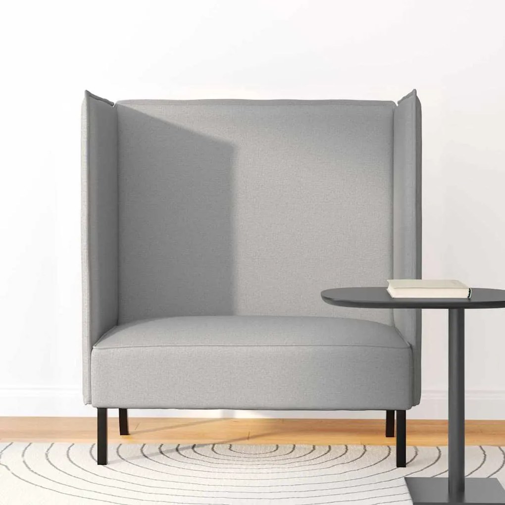 Sofá Alto Cinza Claro 109x56x121 cm Fabrics