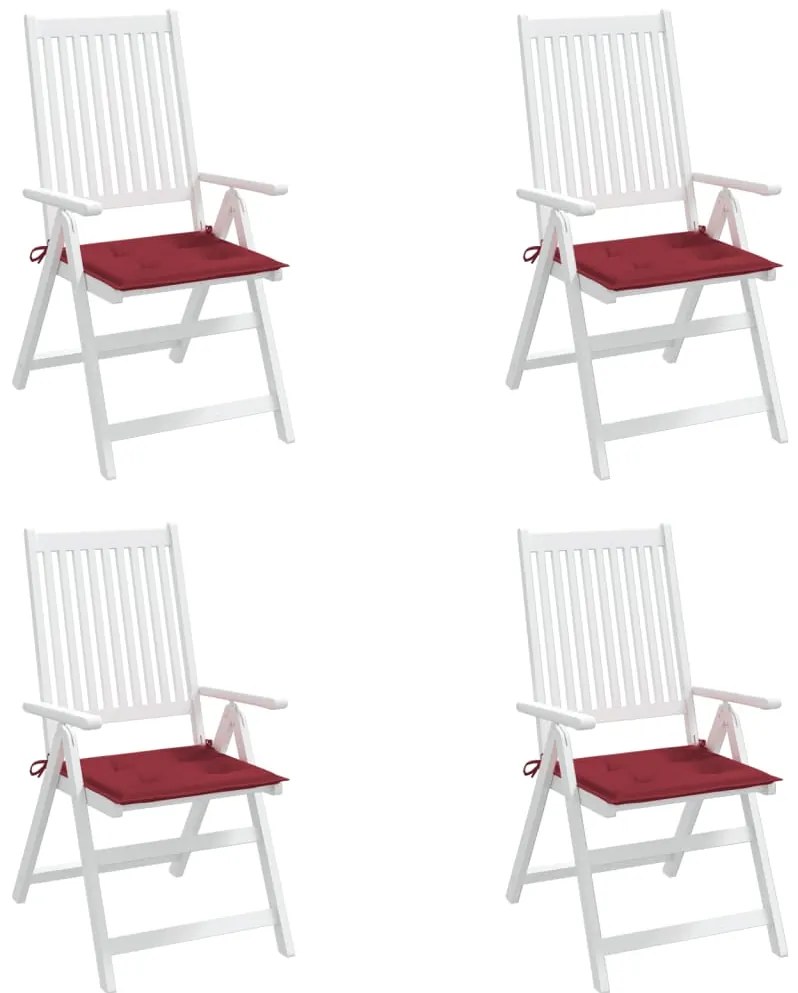 Almofadões p/ cadeiras jardim 4pcs tecido oxford vermelho tinto