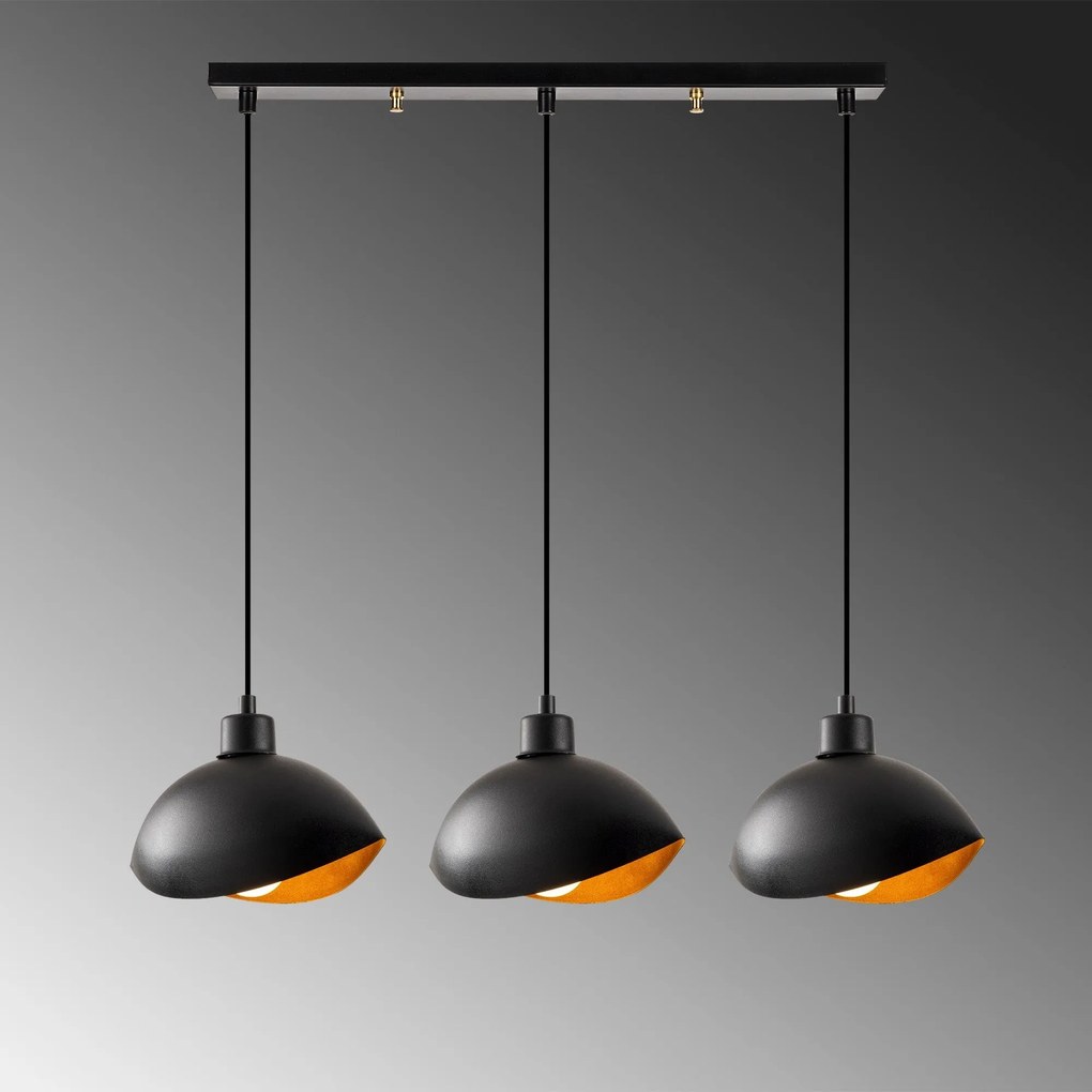 Candeeiro de Teto Sivani – Preto – 75 x 15 cm