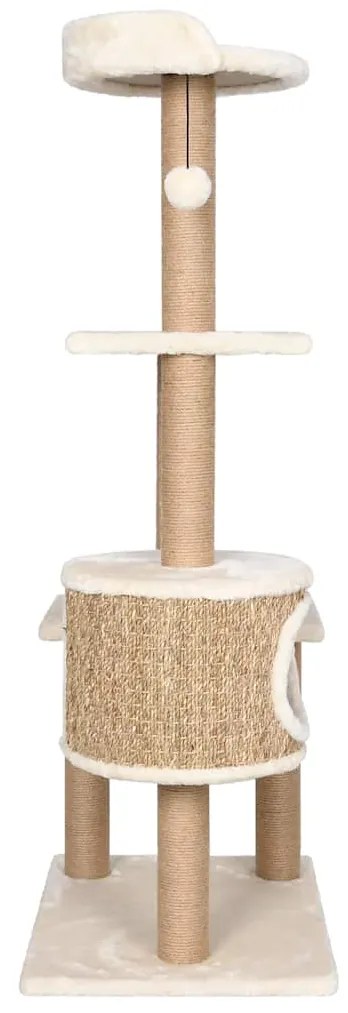 Árvore para gatos c/ postes arranhadores 123 cm erva marinha