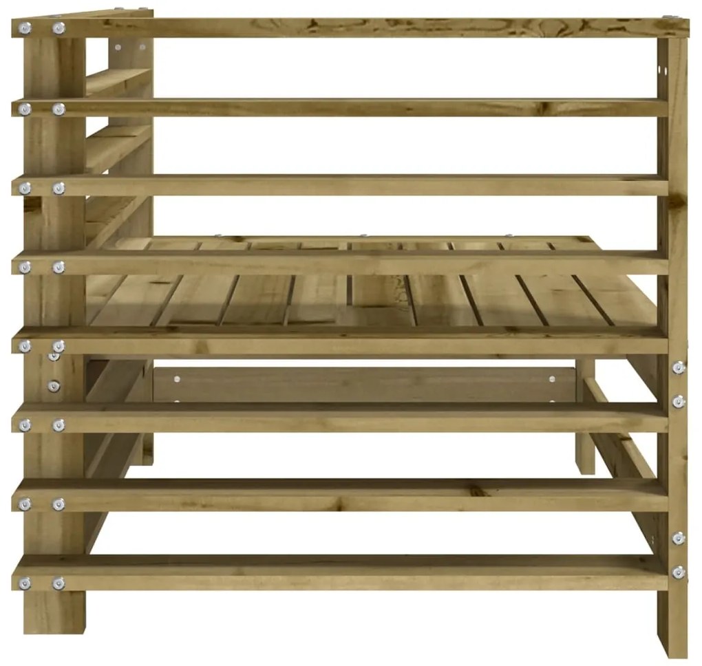 Sofás de canto para jardim 2 pcs madeira de pinho impregnada