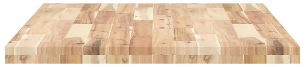 Tampo de mesa retangular 80x70x4 cm madeira de acácia maciça