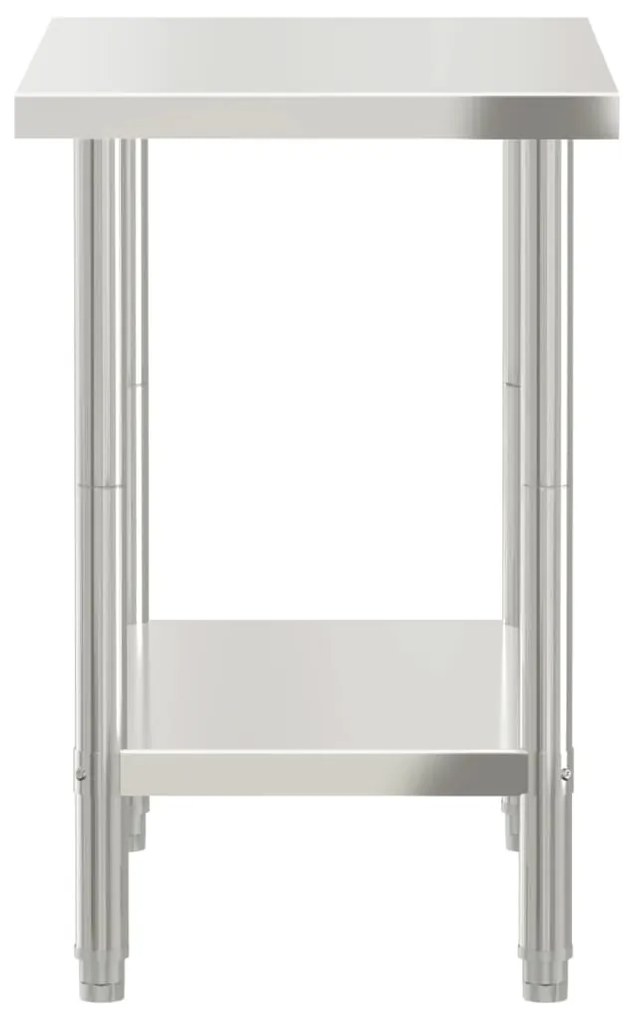 Mesa de trabalho para cozinha 82,5x55x85 cm aço inoxidável