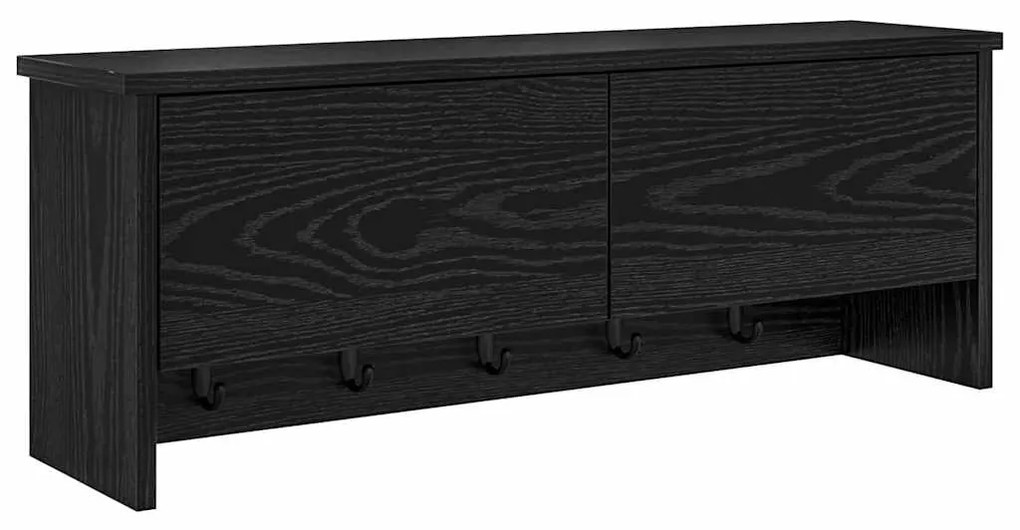 Cabideiro de Parede Carvalho preto 80 x 20 x 30 cm