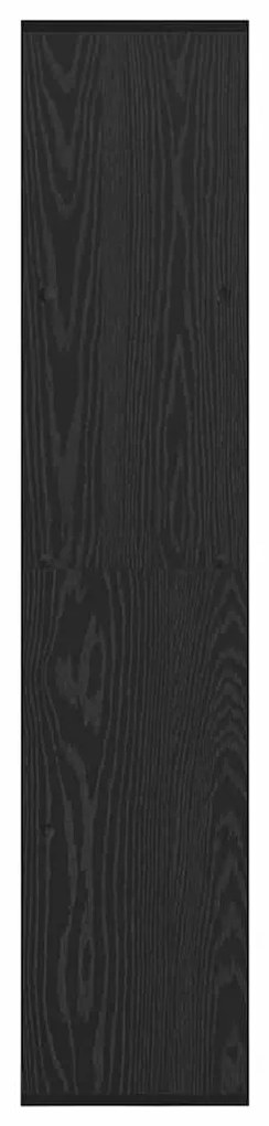 Gabinete de Livros Carvalho preto 137,5 x 29 x 137,5 cm