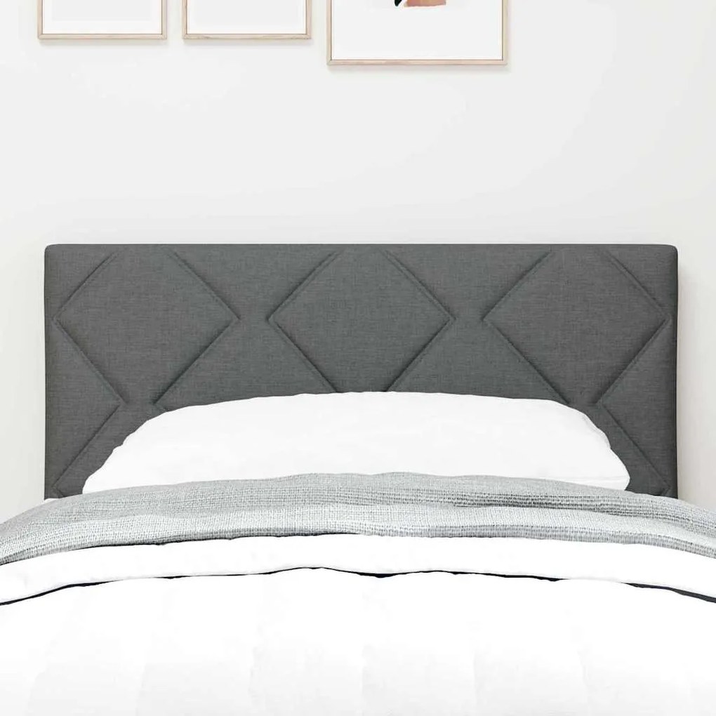 Cabeceira LED vidaXL Design de Blocos de Diamante Cinza Escuro 80 cm T