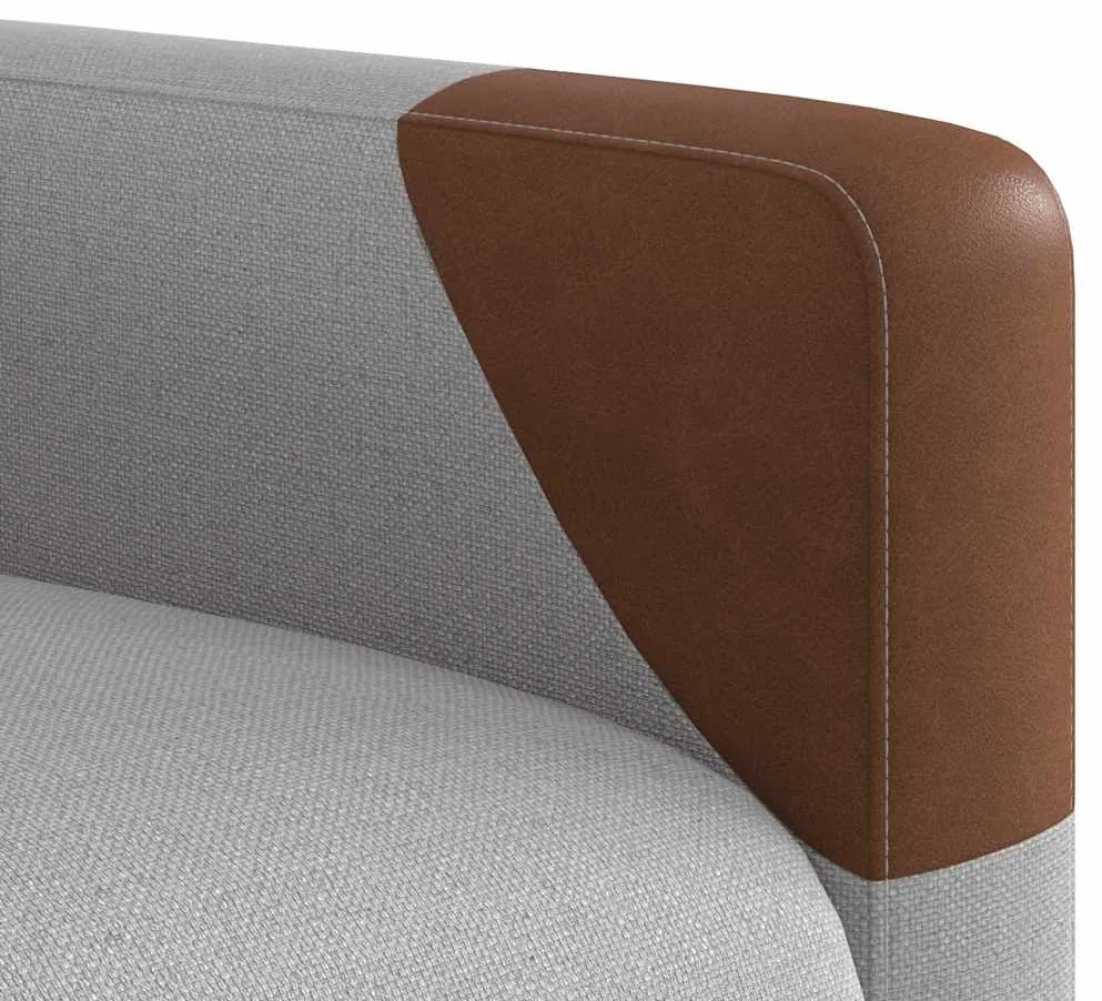 Poltrona elevatória de massagens tecido cinzento-nublado