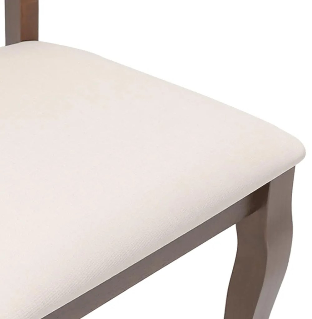 Cadeiras de jantar com almofadões 2 pcs madeira maciça castanho