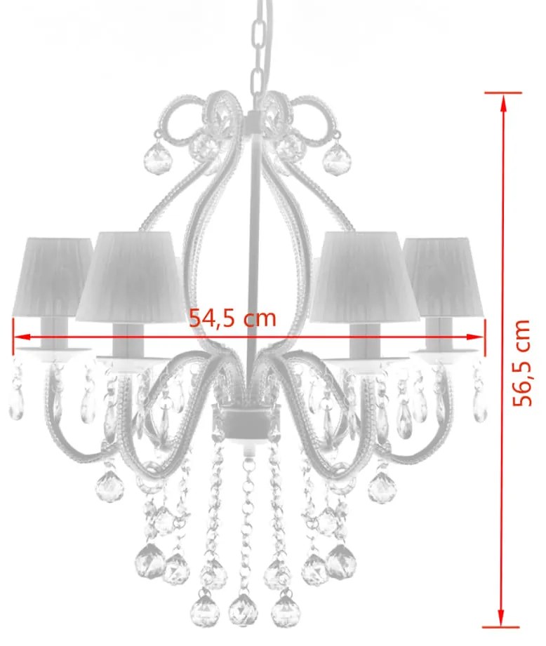 Lustre com 2300 cristais branco