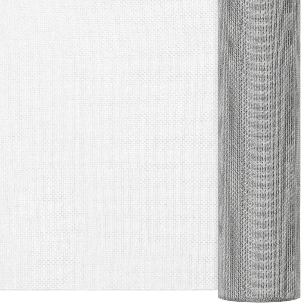 Rede de malha 80x2000 cm aço inoxidável prateado