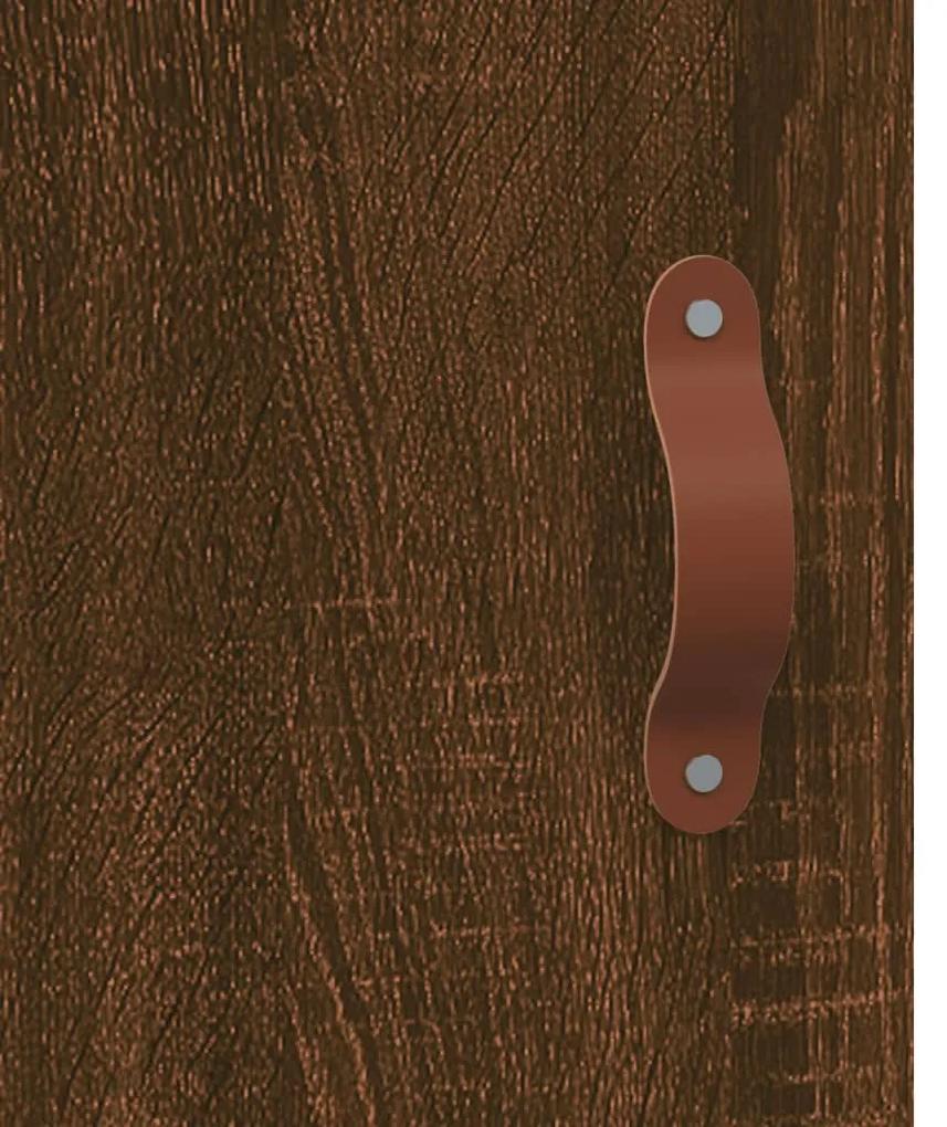 Armário alto 69,5x34x180cm madeira processada carvalho castanho