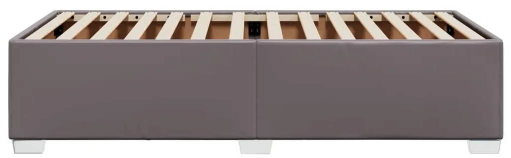 Estrutura de cama 90x190 cm couro artificial cinzento