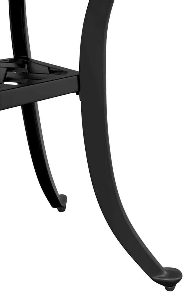 Mesa de jardim 53x53x53 cm alumínio fundido preto