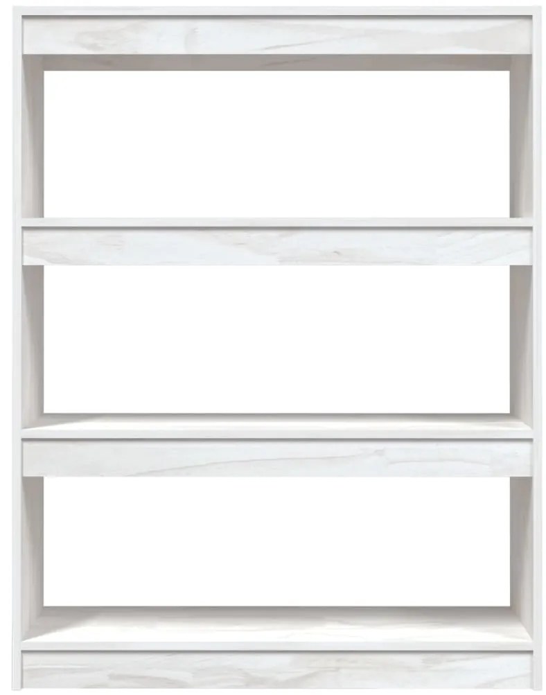 Estante/divisória 100x30x103 cm madeira de pinho maciça branco