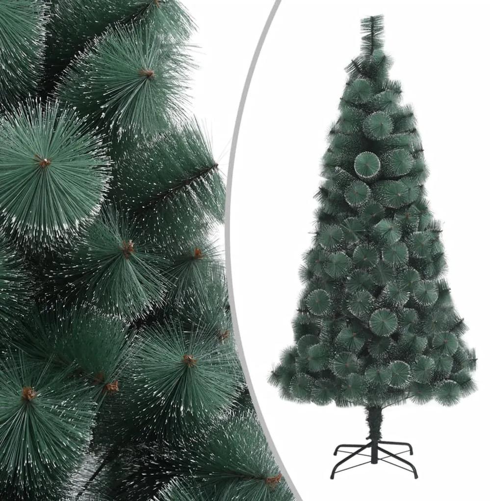 328486 vidaXL Árvore de Natal artificial com suporte 240 cm PET verde