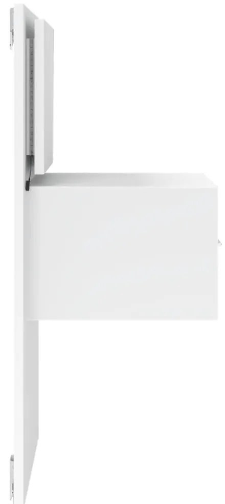 Mesa de cabeceira de parede com luzes LED branco