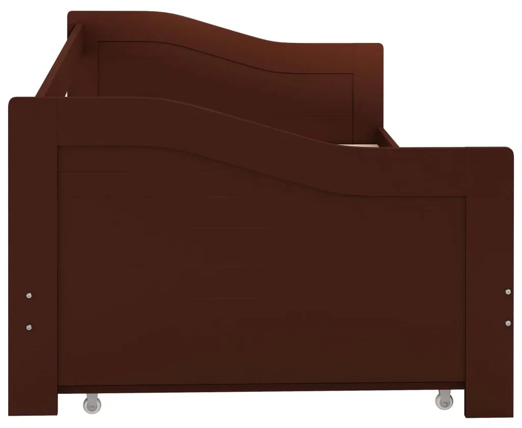 Estrutura sofá-cama de puxar 90x200 cm madeira pinho castanho