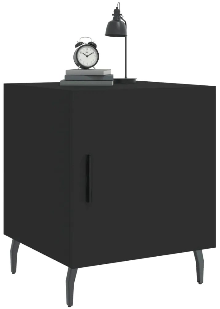 Mesa de cabeceira 40x40x50 cm derivados de madeira preto