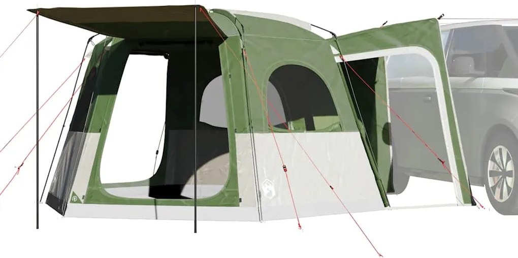 vidaXL Tenda de carro para 4 pessoas impermeável verde