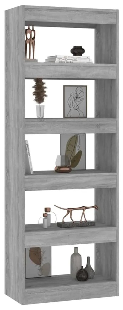 Estante/divisória 60x30x166cm derivados madeira cinzento sonoma