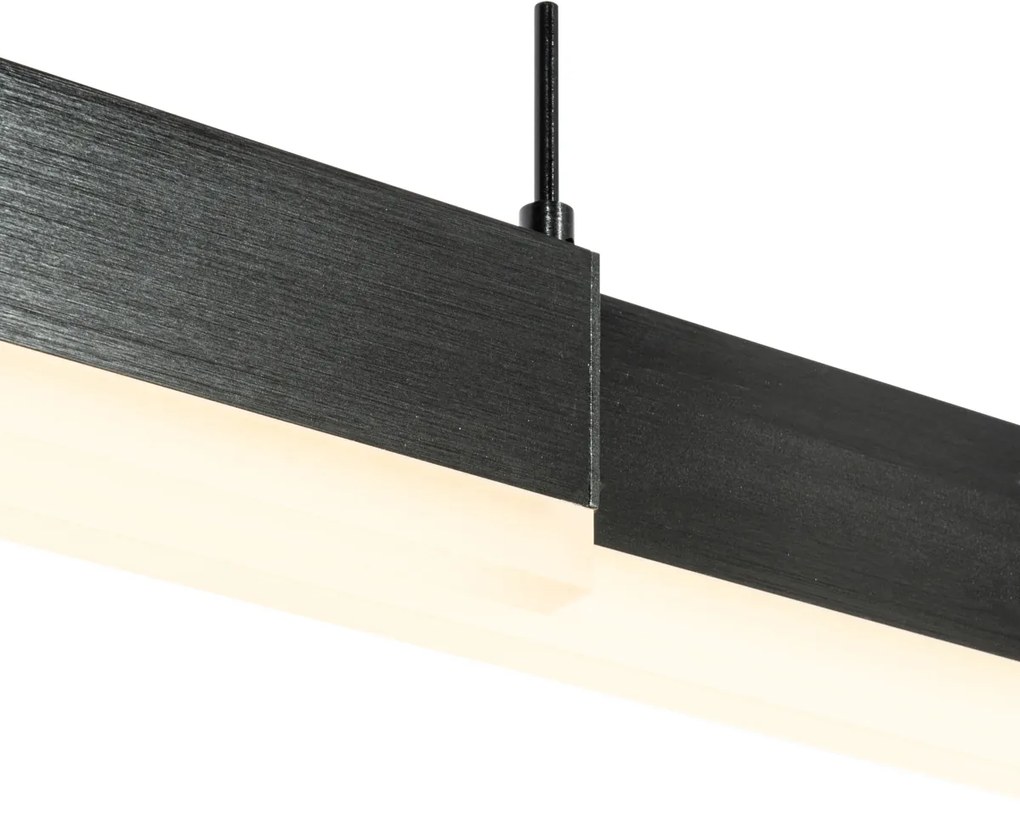 Candeeiro Pendente Ajustável Preto c/ LED Dimerizável - Lamba Moderno