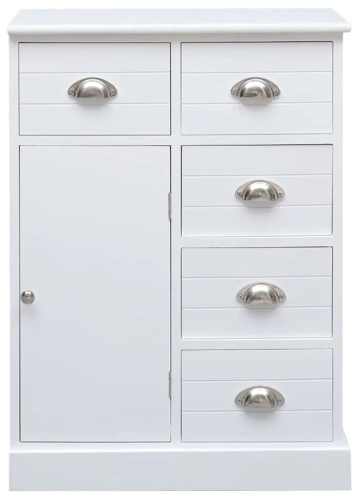 Aparador com 10 gavetas 113x30x79 cm madeira branco