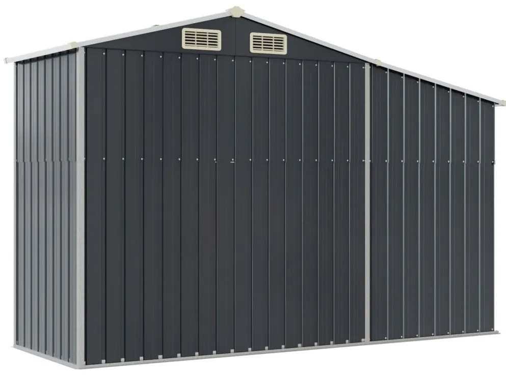Abrigo de jardim 277x93x179 cm aço galvanizado antracite