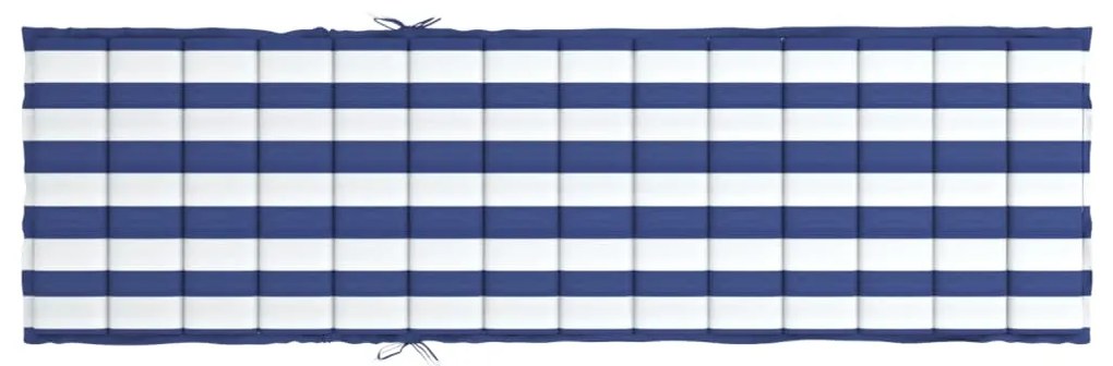 Almofadão p/ espreguiçadeira tecido oxford riscas azul/branco