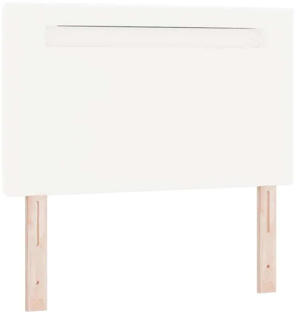 Cabeceira vidaXL Design Simples Branco Puro 90 cm Couro Sintético