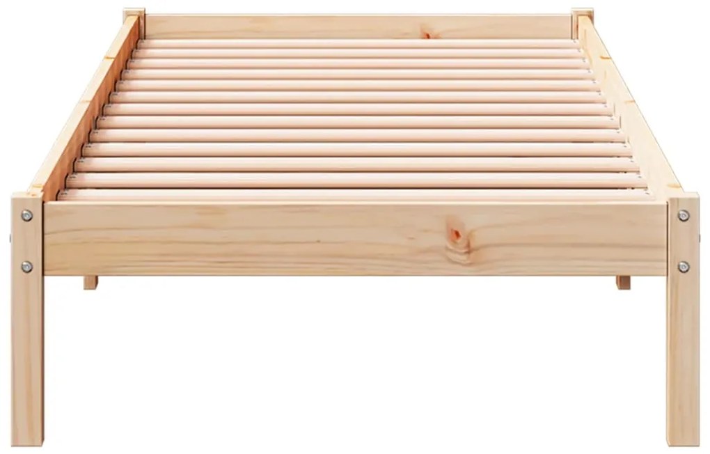 Cama extra longa sem colchão 100x220 cm madeira de pinho maciça