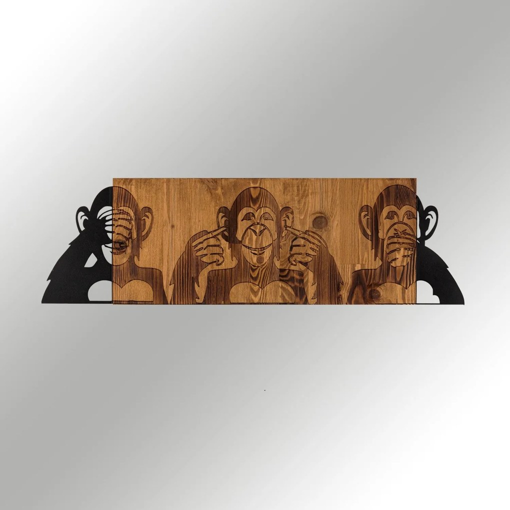 Acessório Decorativo de Parede I didn't see I didn't hear I d – Preto