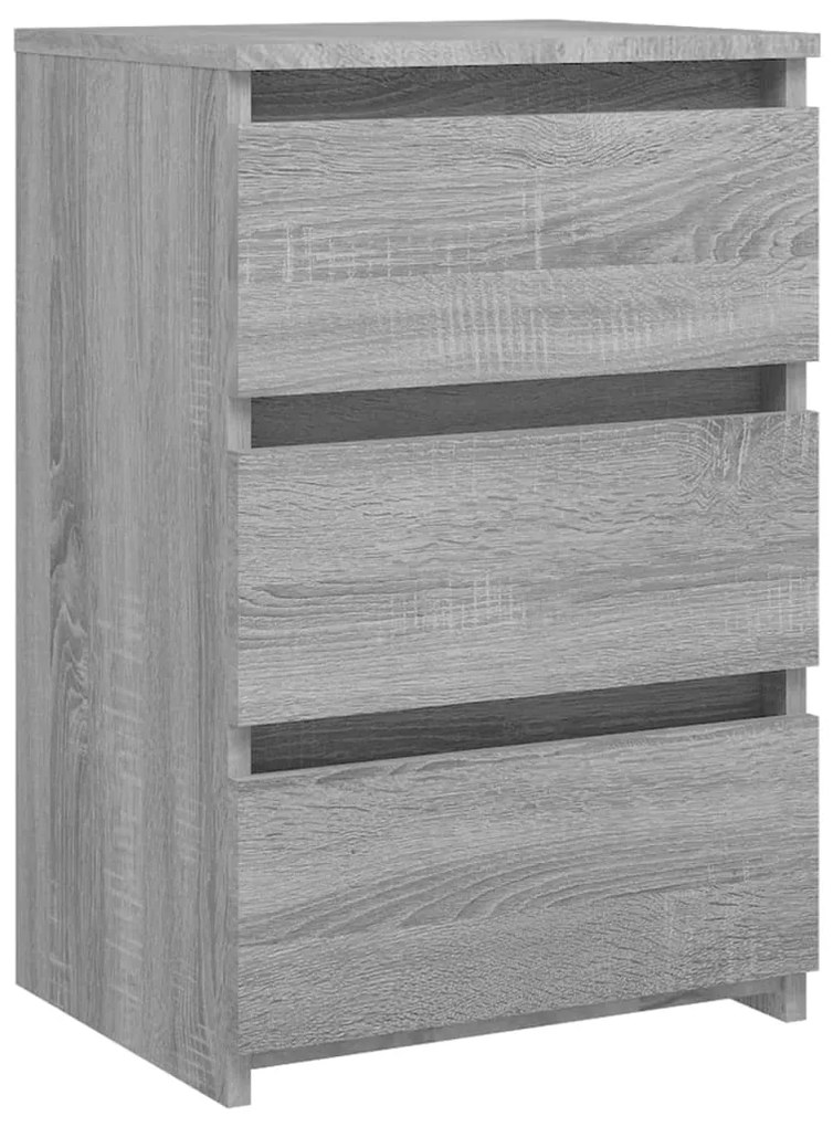 Mesas cabeceira 2 pcs 40x35x62,5 cm madeira proc. sonoma cinza