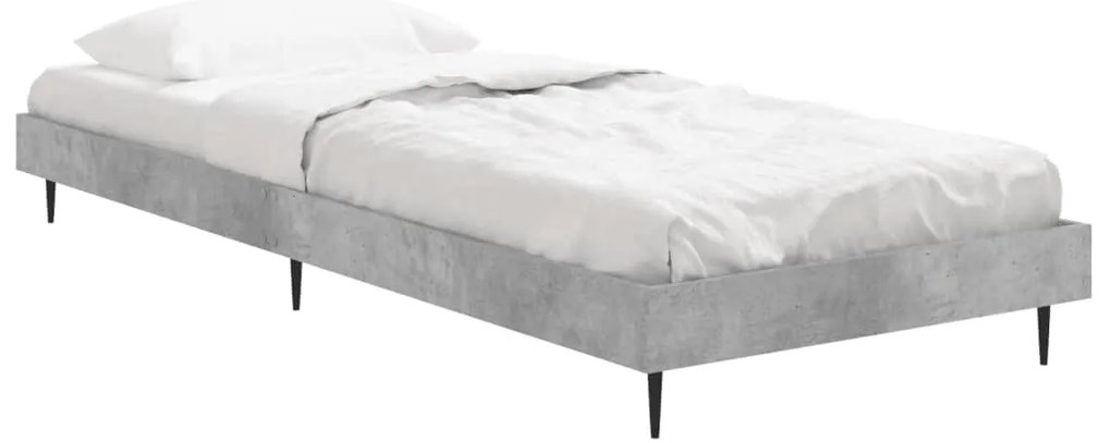 Estrutura de cama 75x190 cm derivados de madeira cinza cimento