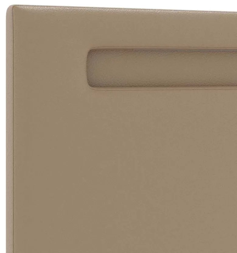 Cabeceira vidaXL Design Simples Cappuccino 160 cm em Couro Sintético