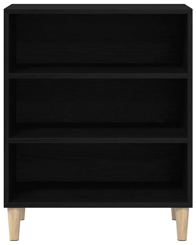 Aparador vidaXL Preto Carvalho 57x35x70 cm Madeira de Engenharia
