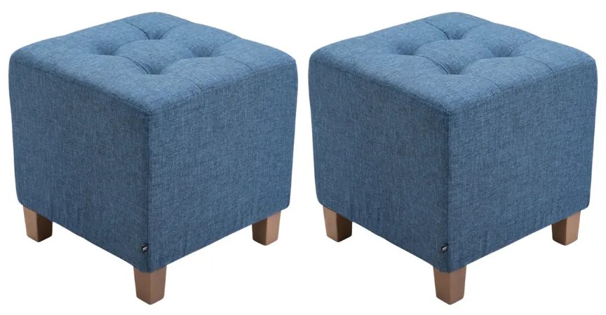 Conjunto de 2 bancos Pharao 46 x 45 x 45 cm Azul