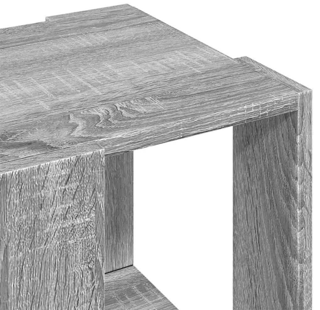 Mesa de centro 32x32x30 cm derivados de madeira cinzento sonoma