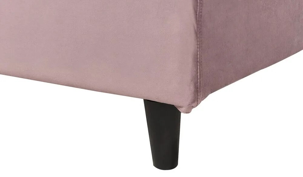 Capa em veludo rosa 90 x 200 cm para cama FITOU Beliani
