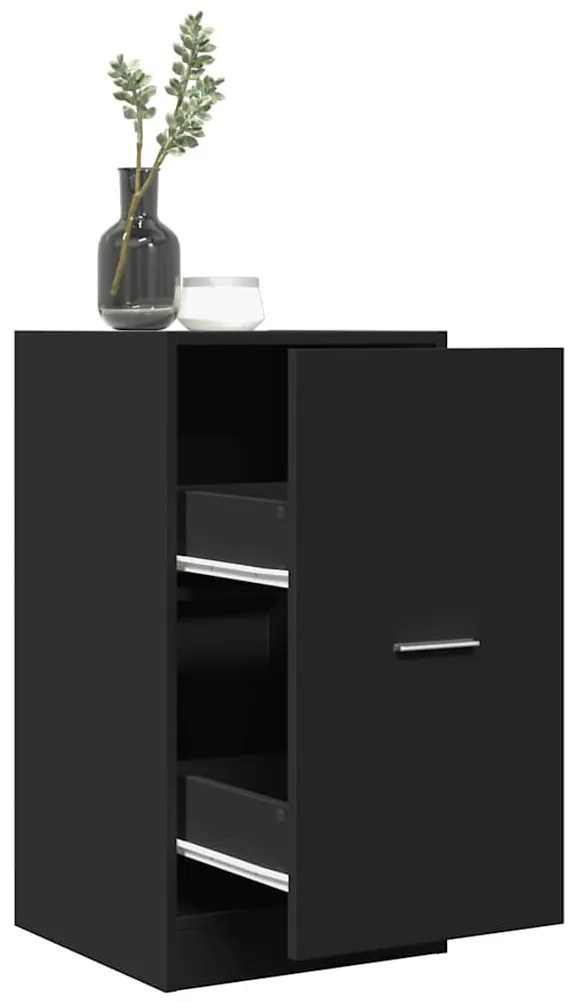 vidaXL Armário boticário 40x41x77,5 cm derivados de madeira preto
