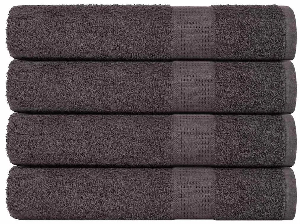 vidaXL Toalhas FROGN 4 pcs 100x200 cm 360 g/m² antracite
