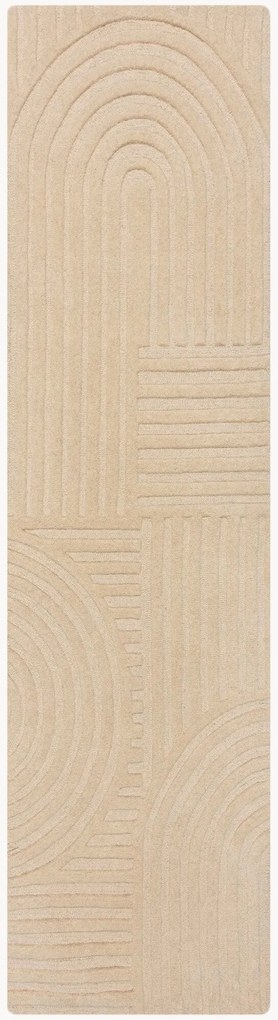 Passadeira de lã tufada à mão com relevo Zen Garden