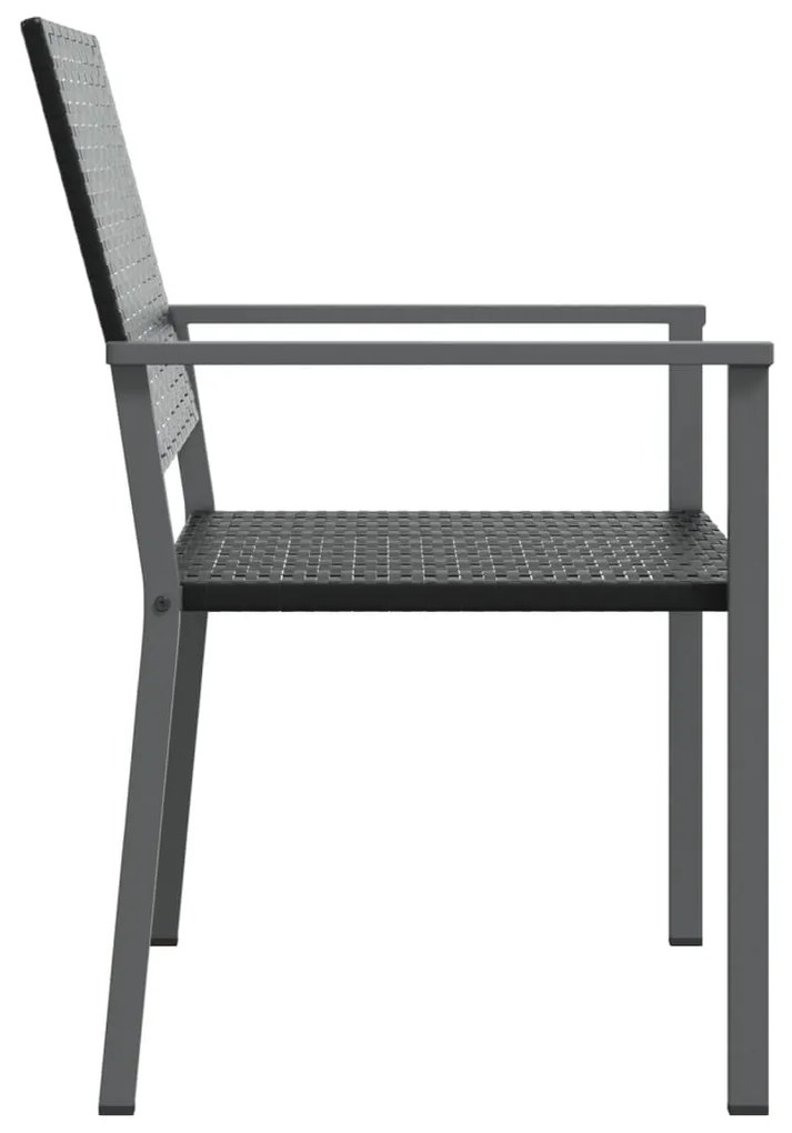 Cadeiras de jardim 2 pcs 54x62,5x89 cm vime PE preto