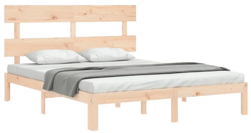 Cama sem colchão 160x200 cm madeira de pinho maciça